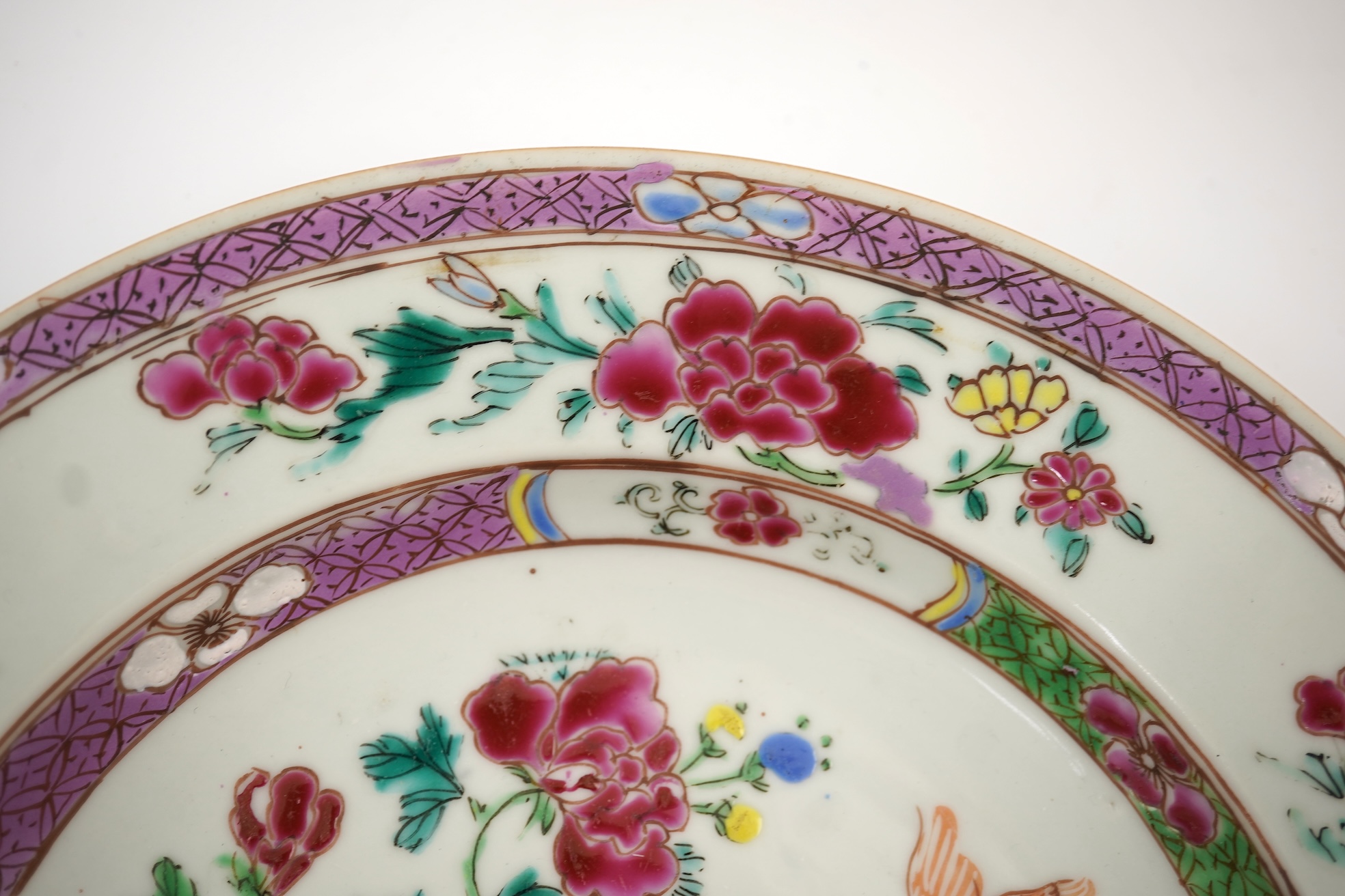 A Chinese famille rose ’ducks’ plate, Qianlong period